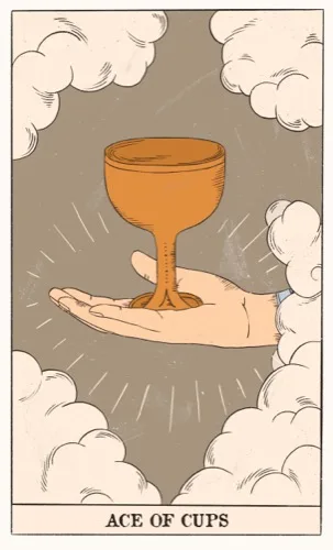 Ace of Cups tarot card (Rider–Waite–Smith)
