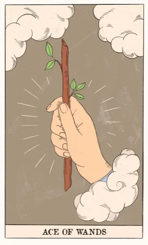 Ace of Wands tarot card (Rider–Waite–Smith)