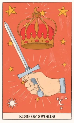 King of Swords tarot card (Rider–Waite–Smith)