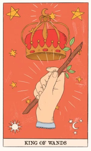 King of Wands tarot card (Rider–Waite–Smith)