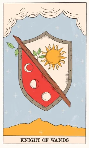 Knight of Wands tarot card (Rider–Waite–Smith)