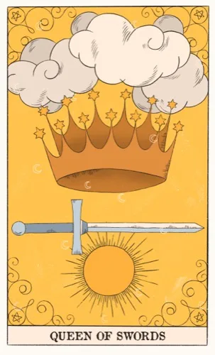 Queen of Swords tarot card (Rider–Waite–Smith)