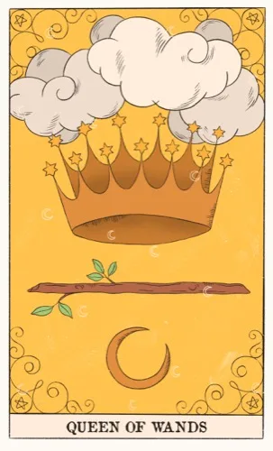 Queen of Wands tarot card (Rider–Waite–Smith)