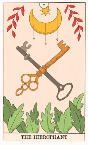 The Hierophant tarot card (Rider–Waite–Smith)