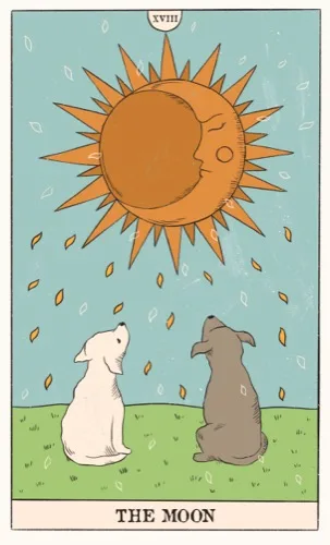 The Moon tarot card (Rider–Waite–Smith)