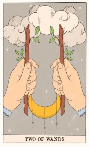 Two of Wands tarot card (Rider–Waite–Smith)