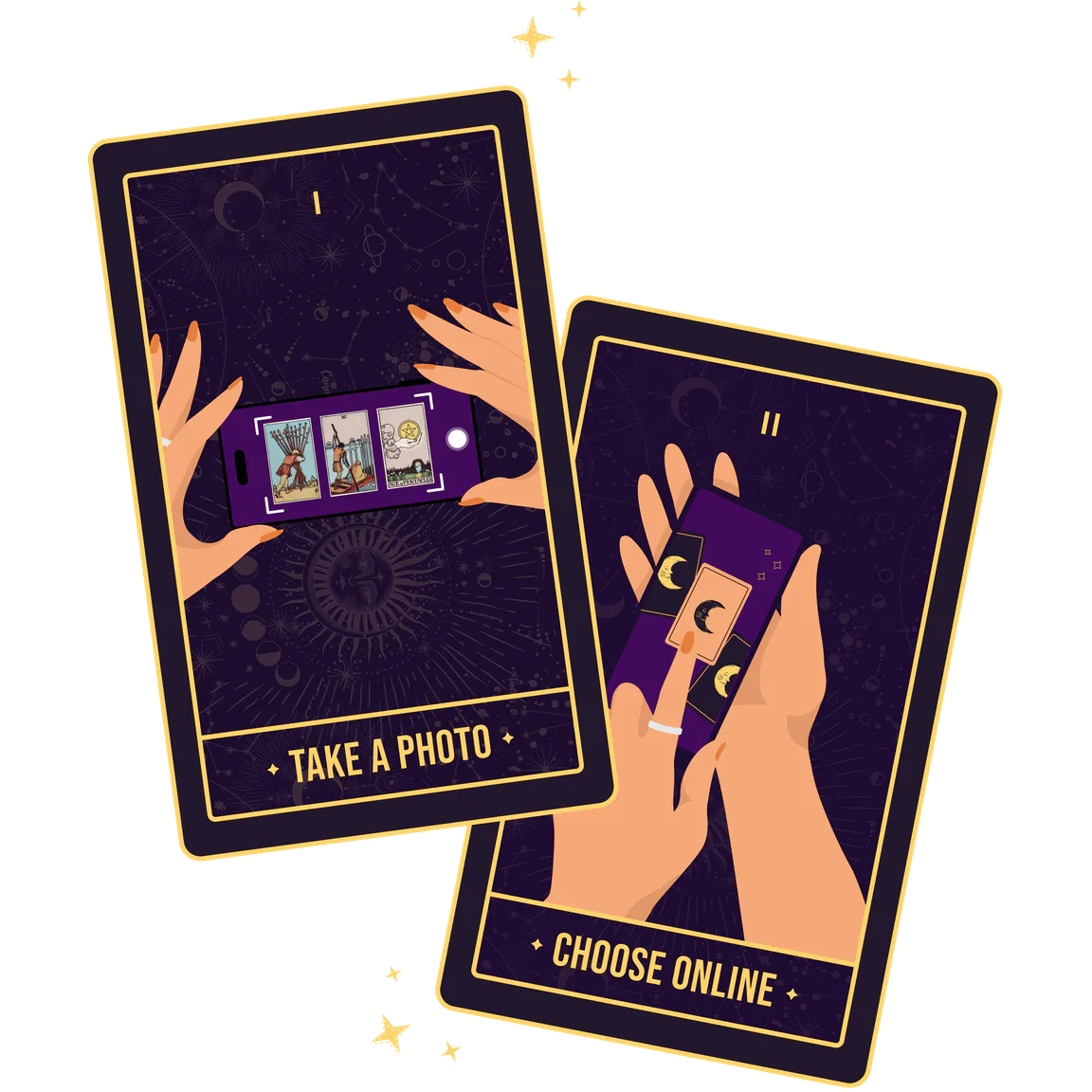 Tarot reading illustration
